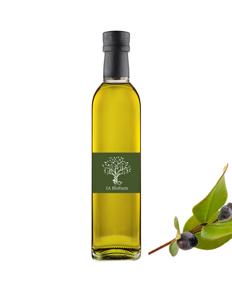 Olio extravergine di oliva biologico aromatizzato al mirto