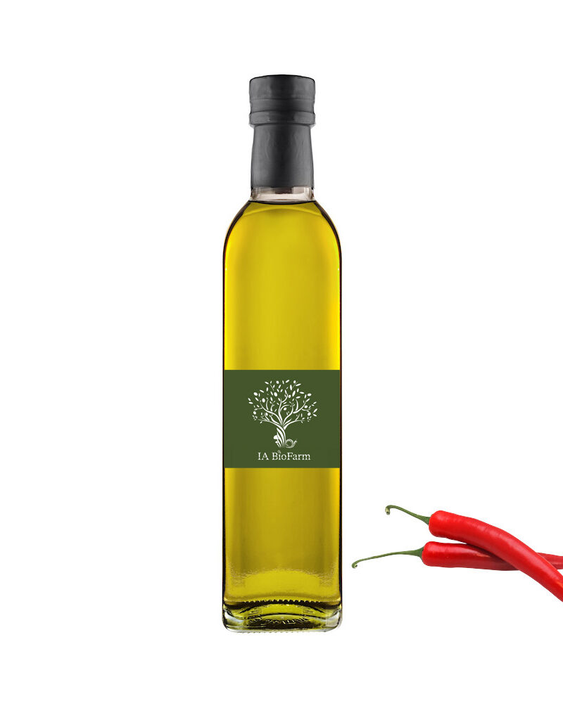 Olio extravergine di oliva biologico aromatizzato al peperoncino