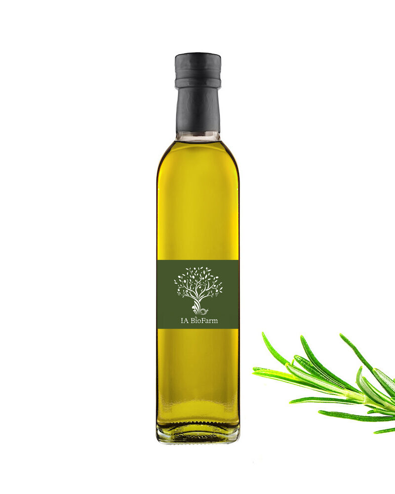 Olio extravergine di oliva biologico aromatizzato al rosmarino