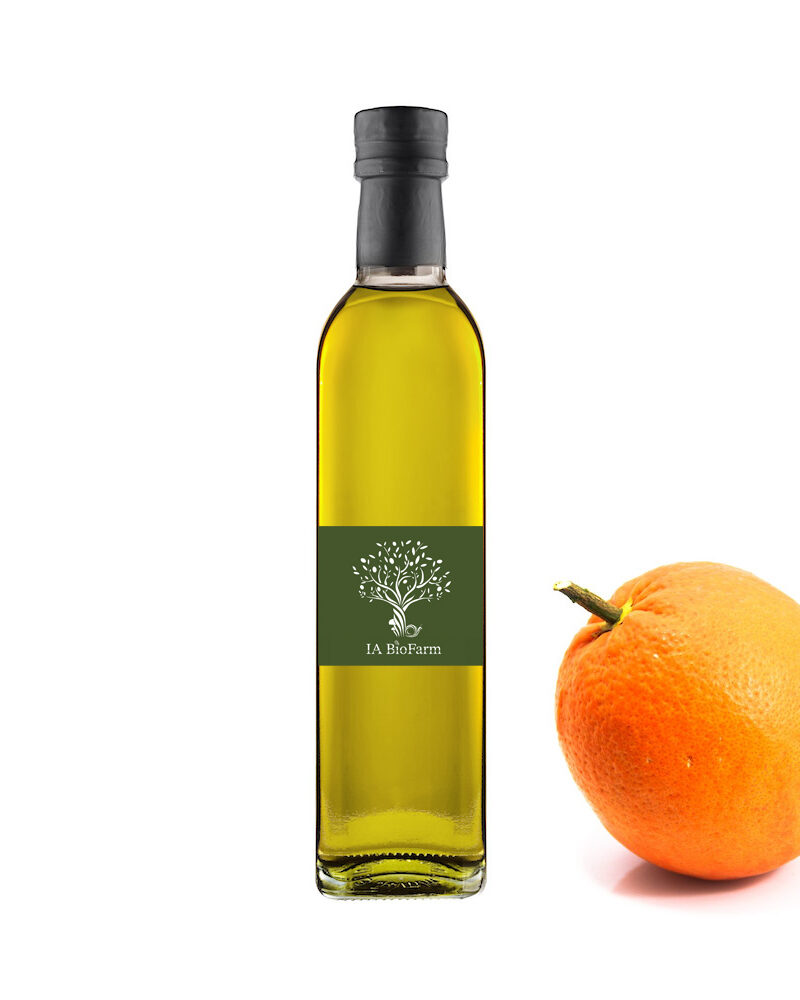 Olio extravergine di oliva biologico aromatizzato all'arancia